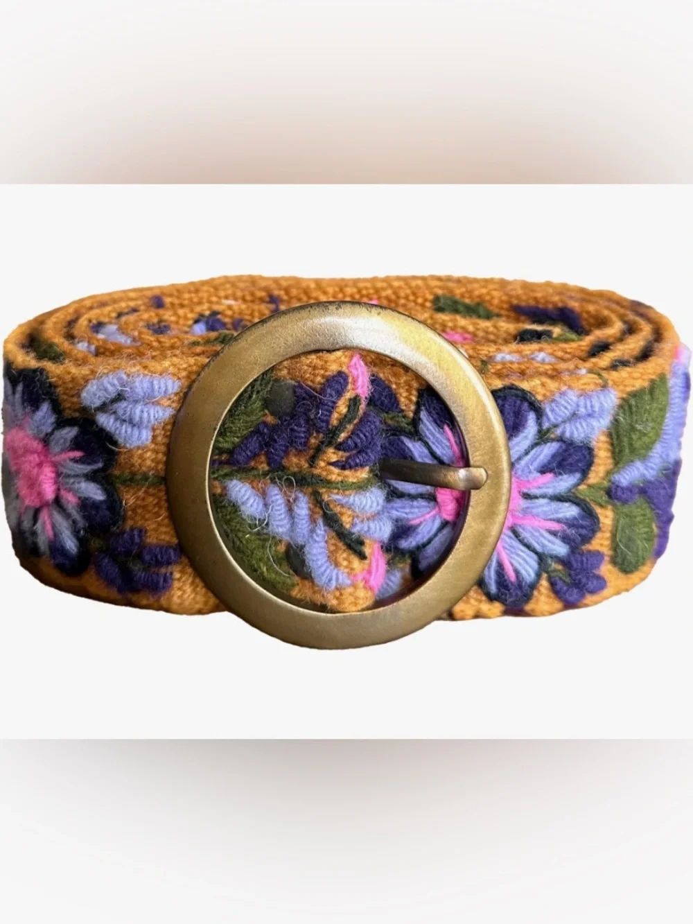 Artisan Embroidered Floral Boho Belt | Adjustable S–XL